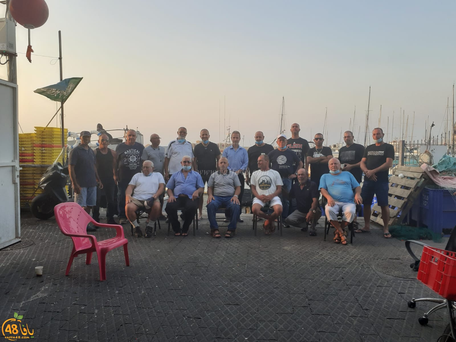  لقاء يجمع صيادي ميناء يافا من كافة الأديان بمبادرة جمعية مرساة يافا 